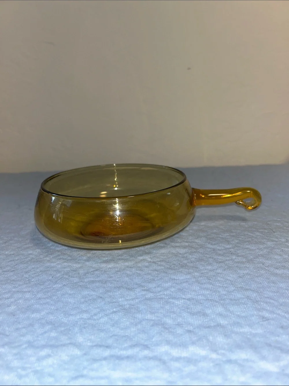 MCM Empoli Art glass Amber Handled Serving Bowl